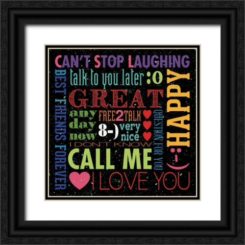 Text Slang Black Ornate Wood Framed Art Print with Double Matting by Marrott, Stephanie