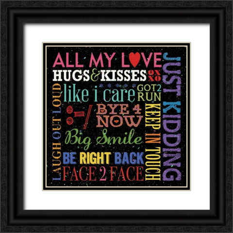 Text Slang II Black Ornate Wood Framed Art Print with Double Matting by Marrott, Stephanie
