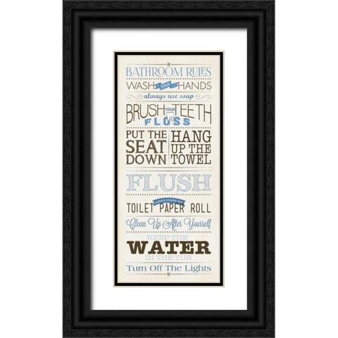 Bathroom Black Ornate Wood Framed Art Print with Double Matting by Marrott, Stephanie