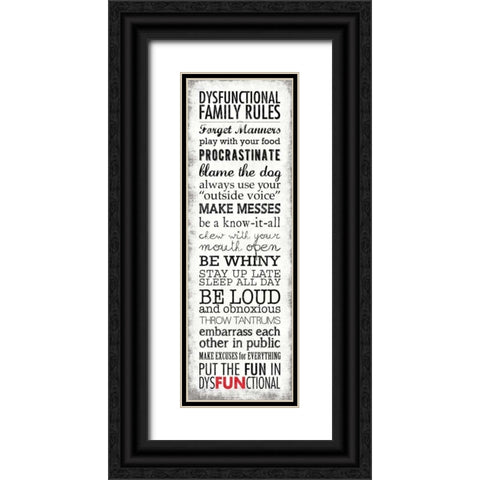 Dysfunctional Family Black Ornate Wood Framed Art Print with Double Matting by Marrott, Stephanie