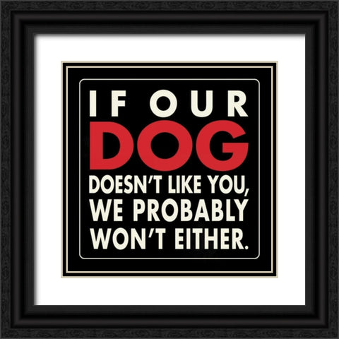 Our Dog Black Ornate Wood Framed Art Print with Double Matting by Marrott, Stephanie