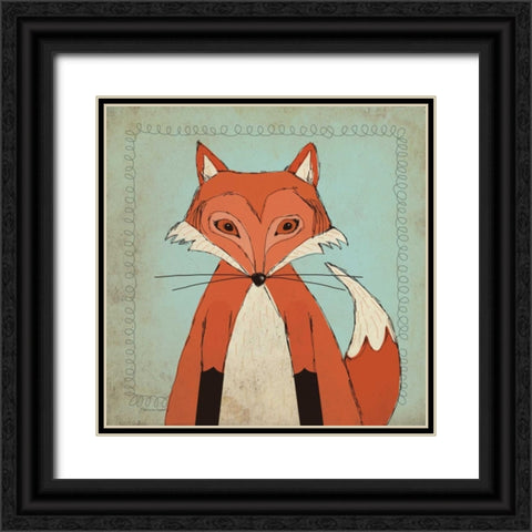 Fox Black Ornate Wood Framed Art Print with Double Matting by Marrott, Stephanie