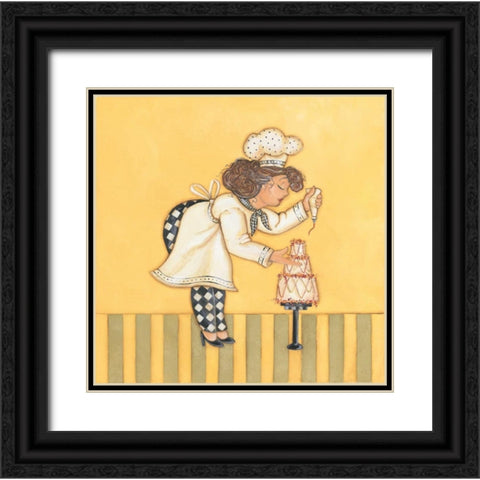 Pastry Chef Black Ornate Wood Framed Art Print with Double Matting by Marrott, Stephanie