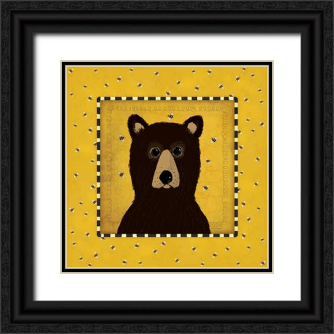 Bear in Frame Black Ornate Wood Framed Art Print with Double Matting by Marrott, Stephanie