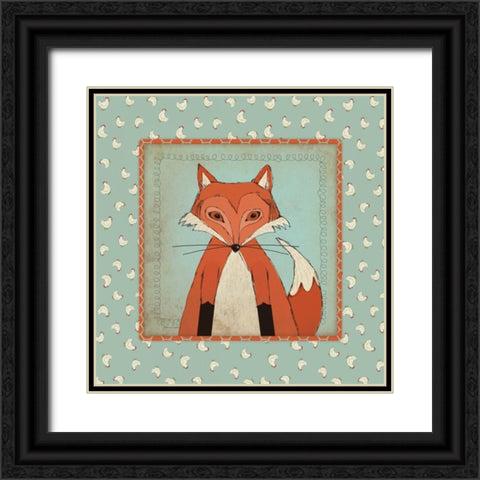 Fox in Frame Black Ornate Wood Framed Art Print with Double Matting by Marrott, Stephanie