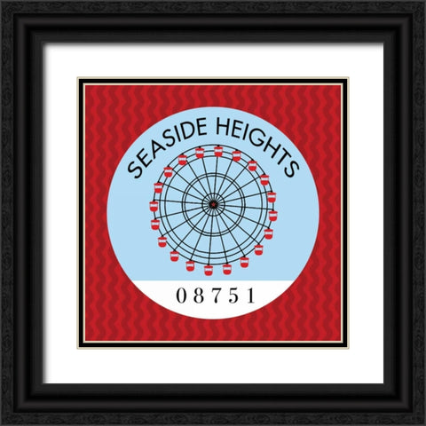 Seaside Heights I Black Ornate Wood Framed Art Print with Double Matting by Marrott, Stephanie