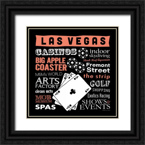 Vegas Black Ornate Wood Framed Art Print with Double Matting by Marrott, Stephanie