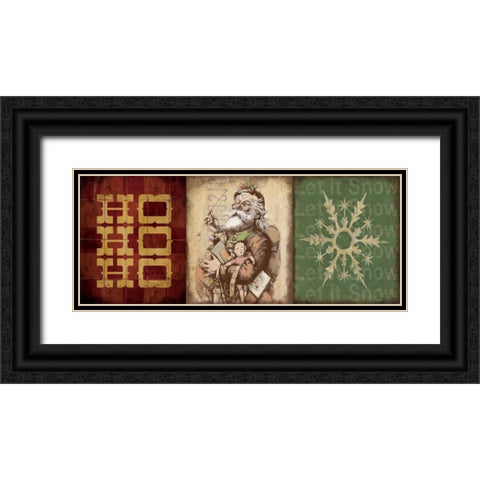 Holiday 3 Patch III Black Ornate Wood Framed Art Print with Double Matting by Marrott, Stephanie