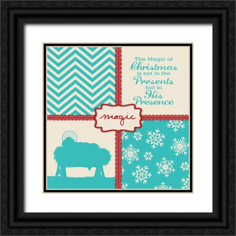 His Presence - Blue Black Ornate Wood Framed Art Print with Double Matting by Marrott, Stephanie