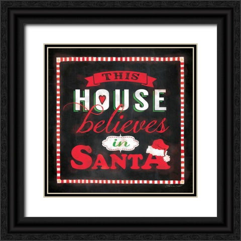 This House Chalk Black Ornate Wood Framed Art Print with Double Matting by Marrott, Stephanie