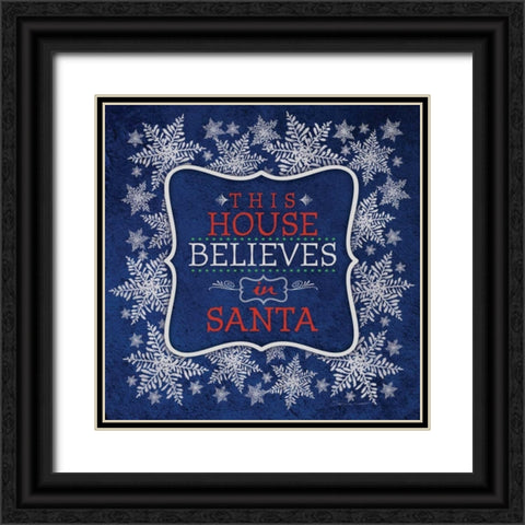This House Blue Black Ornate Wood Framed Art Print with Double Matting by Marrott, Stephanie