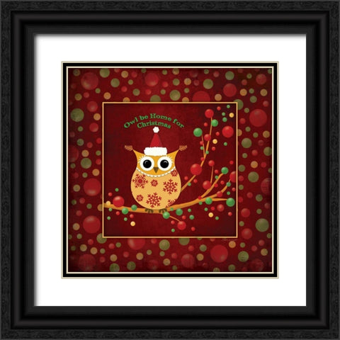 Owl Be Home Black Ornate Wood Framed Art Print with Double Matting by Marrott, Stephanie
