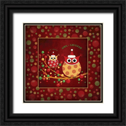 Owl-lelujah Black Ornate Wood Framed Art Print with Double Matting by Marrott, Stephanie