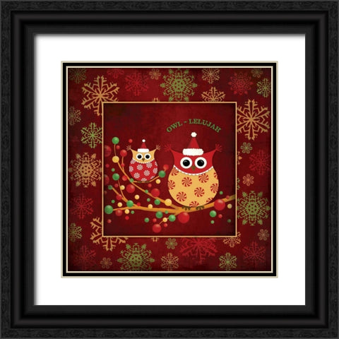 Owl-lelujah Black Ornate Wood Framed Art Print with Double Matting by Marrott, Stephanie