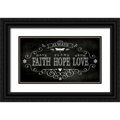 Hope B Black Ornate Wood Framed Art Print with Double Matting by Marrott, Stephanie