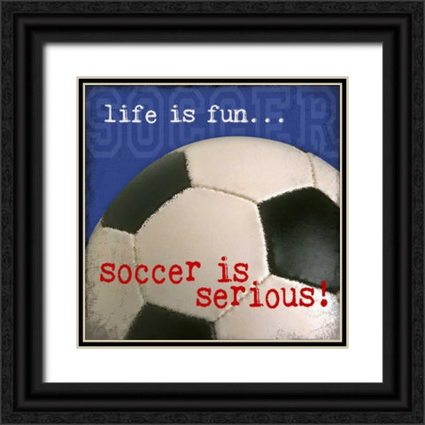 Soccer Black Ornate Wood Framed Art Print with Double Matting by Marrott, Stephanie