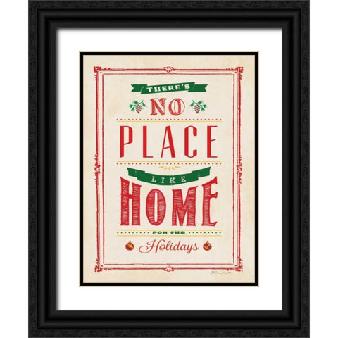 No Place - Chalk Black Ornate Wood Framed Art Print with Double Matting by Marrott, Stephanie