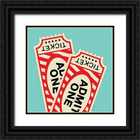 Ticket Black Ornate Wood Framed Art Print with Double Matting by Marrott, Stephanie