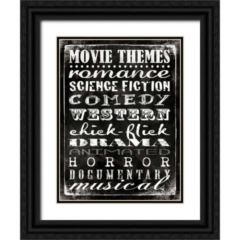 Movie Themes Black Ornate Wood Framed Art Print with Double Matting by Marrott, Stephanie