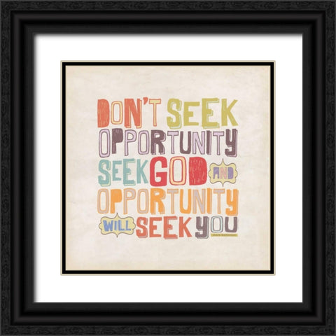 Seek God Black Ornate Wood Framed Art Print with Double Matting by Marrott, Stephanie