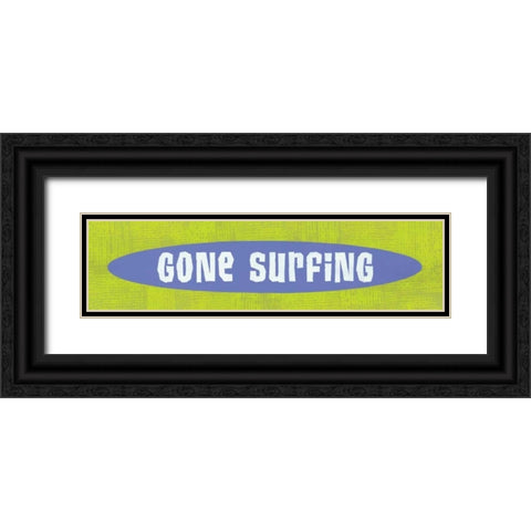 Gone Surfing Black Ornate Wood Framed Art Print with Double Matting by Marrott, Stephanie