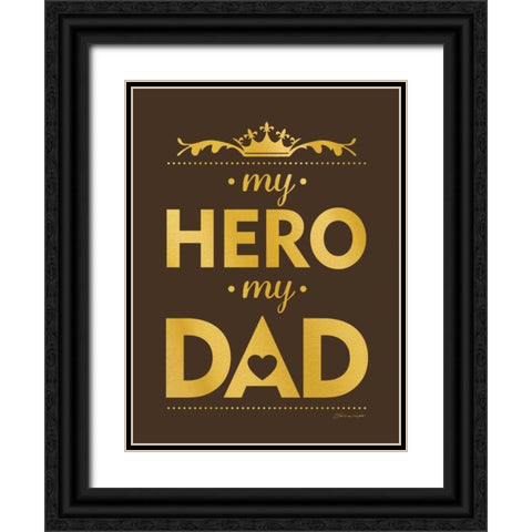 My Hero Gold Black Ornate Wood Framed Art Print with Double Matting by Marrott, Stephanie