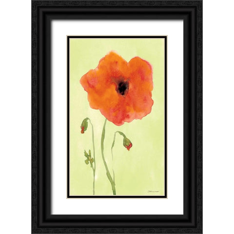 Poppyface Black Ornate Wood Framed Art Print with Double Matting by Marrott, Stephanie
