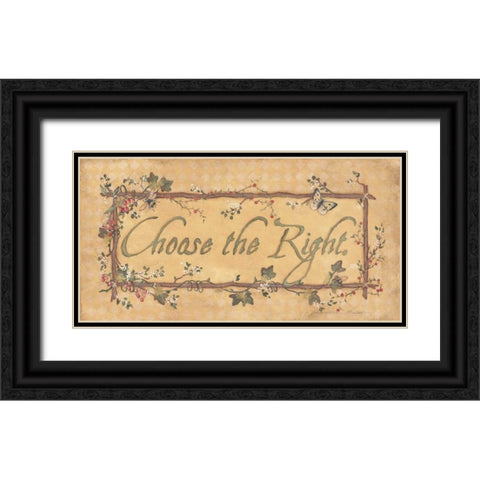 Choose the Right Black Ornate Wood Framed Art Print with Double Matting by Marrott, Stephanie