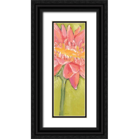 Pink Gerber  Black Ornate Wood Framed Art Print with Double Matting by Marrott, Stephanie