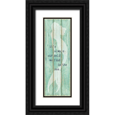 Mermaid Black Ornate Wood Framed Art Print with Double Matting by Marrott, Stephanie