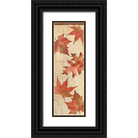 Autumn Collage III Black Ornate Wood Framed Art Print with Double Matting by Marrott, Stephanie