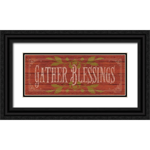Gather Blessings II Black Ornate Wood Framed Art Print with Double Matting by Marrott, Stephanie