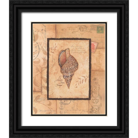 Triton Black Ornate Wood Framed Art Print with Double Matting by Marrott, Stephanie