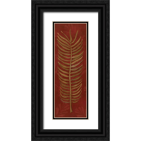 Fern Leaf Black Ornate Wood Framed Art Print with Double Matting by Marrott, Stephanie