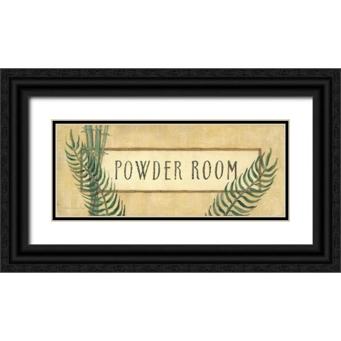 Powder Room Black Ornate Wood Framed Art Print with Double Matting by Marrott, Stephanie