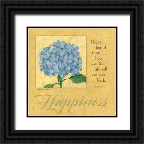 Happiness-Hydrangea Black Ornate Wood Framed Art Print with Double Matting by Marrott, Stephanie