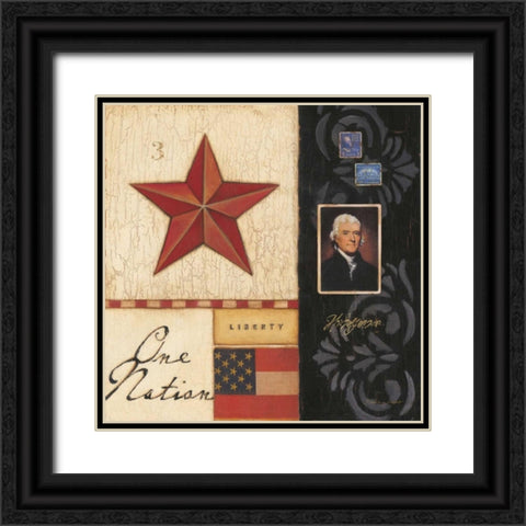 One Nation Black Ornate Wood Framed Art Print with Double Matting by Marrott, Stephanie