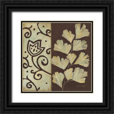 Brown Leaf III Black Ornate Wood Framed Art Print with Double Matting by Marrott, Stephanie