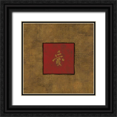 Love Black Ornate Wood Framed Art Print with Double Matting by Marrott, Stephanie
