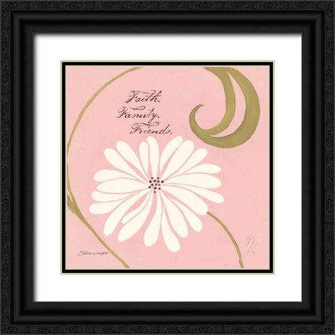 Faith Family Friends Black Ornate Wood Framed Art Print with Double Matting by Marrott, Stephanie