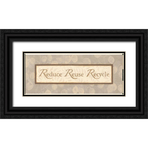 Reduce Reuse Recycle Black Ornate Wood Framed Art Print with Double Matting by Marrott, Stephanie