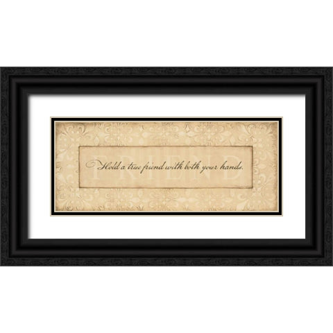 Friends Black Ornate Wood Framed Art Print with Double Matting by Marrott, Stephanie