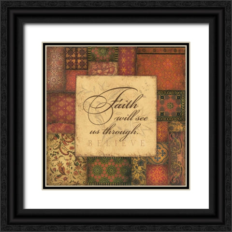 Faith Black Ornate Wood Framed Art Print with Double Matting by Marrott, Stephanie