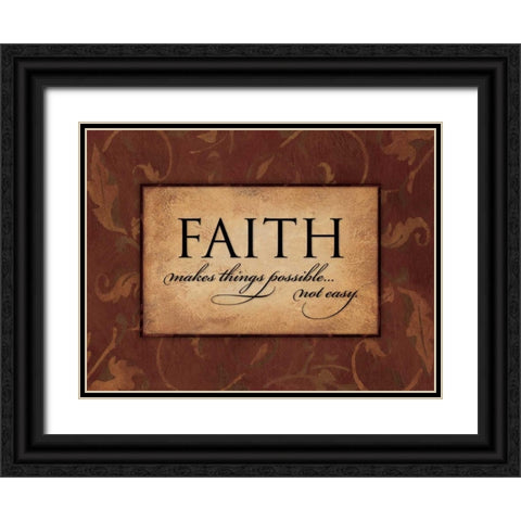 Faith Black Ornate Wood Framed Art Print with Double Matting by Marrott, Stephanie