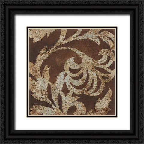 Accent in Silver IV Black Ornate Wood Framed Art Print with Double Matting by Marrott, Stephanie