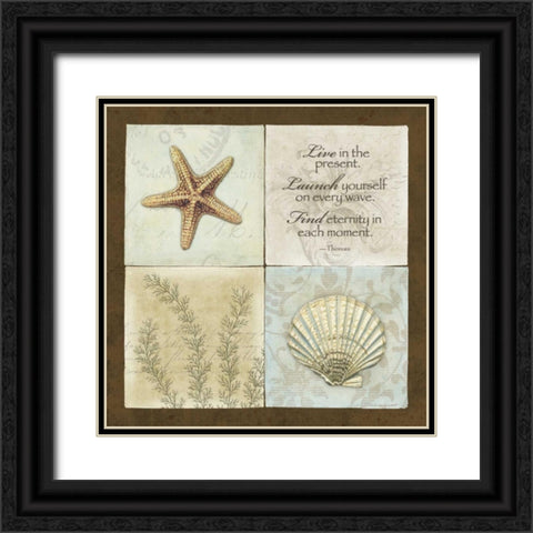 Live in the Present Black Ornate Wood Framed Art Print with Double Matting by Marrott, Stephanie