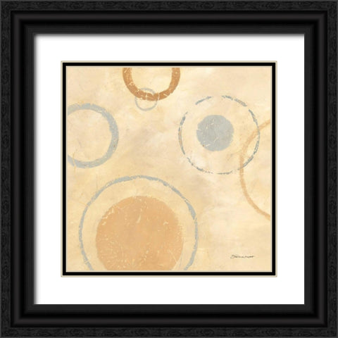 Circle Collage I Black Ornate Wood Framed Art Print with Double Matting by Marrott, Stephanie
