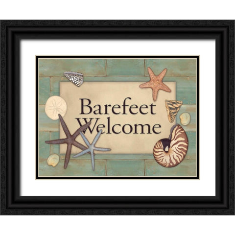 Barefeet Black Ornate Wood Framed Art Print with Double Matting by Marrott, Stephanie