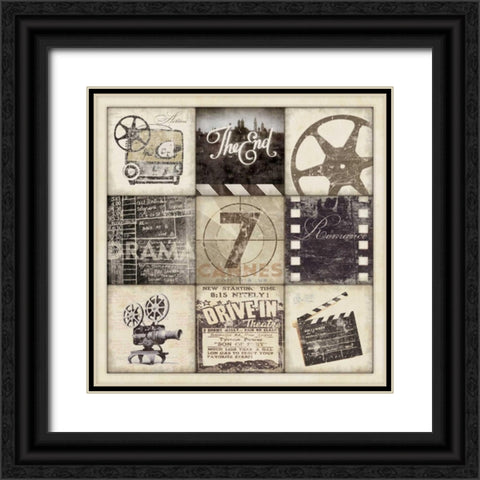 Vintage Movie Black Ornate Wood Framed Art Print with Double Matting by Marrott, Stephanie