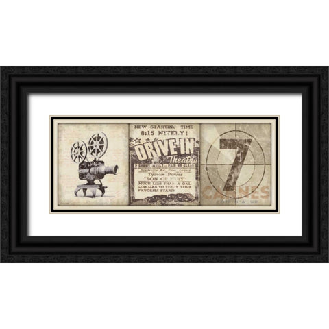 Drive-In Black Ornate Wood Framed Art Print with Double Matting by Marrott, Stephanie